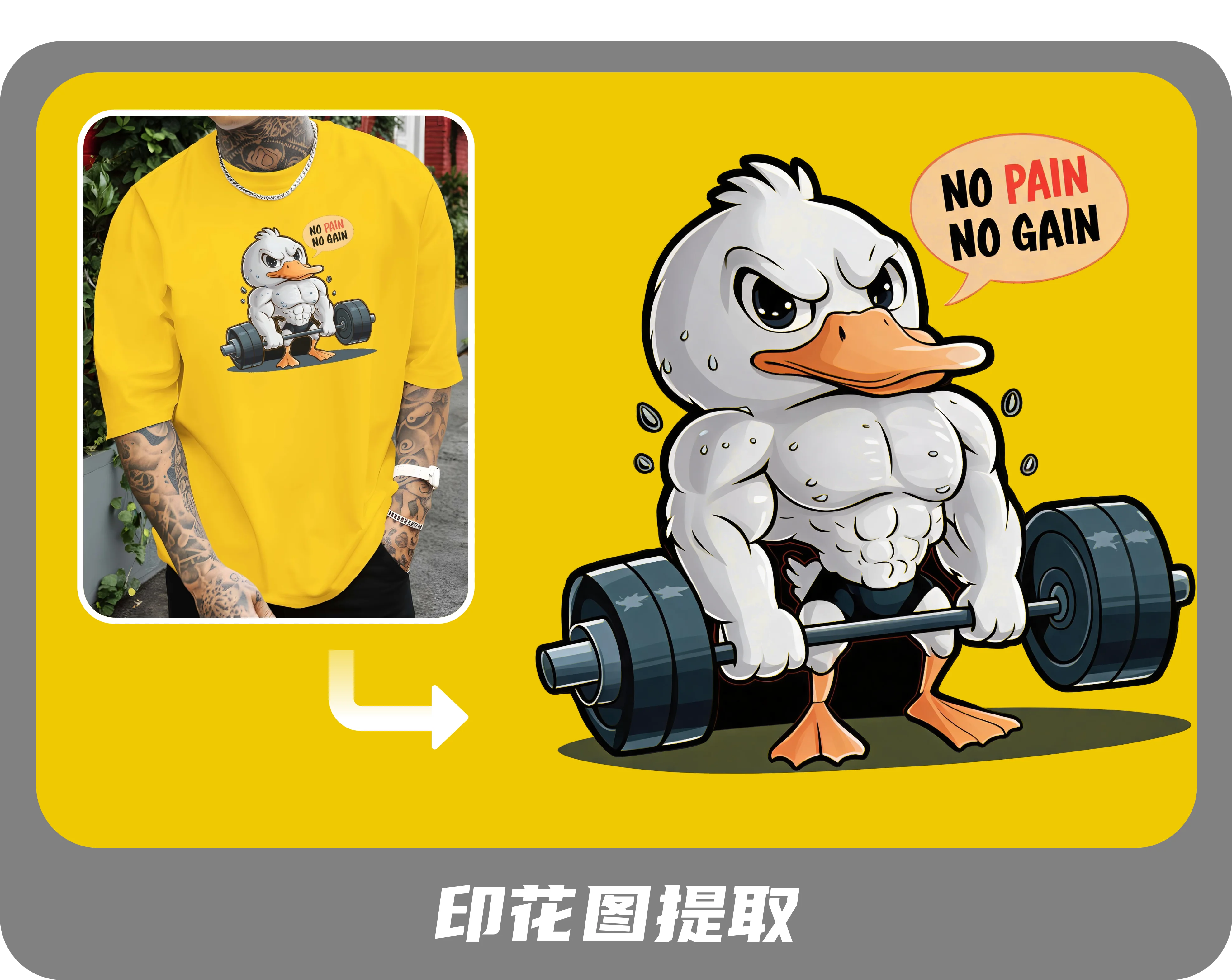 印花提取示例:从服装印花提取设计图