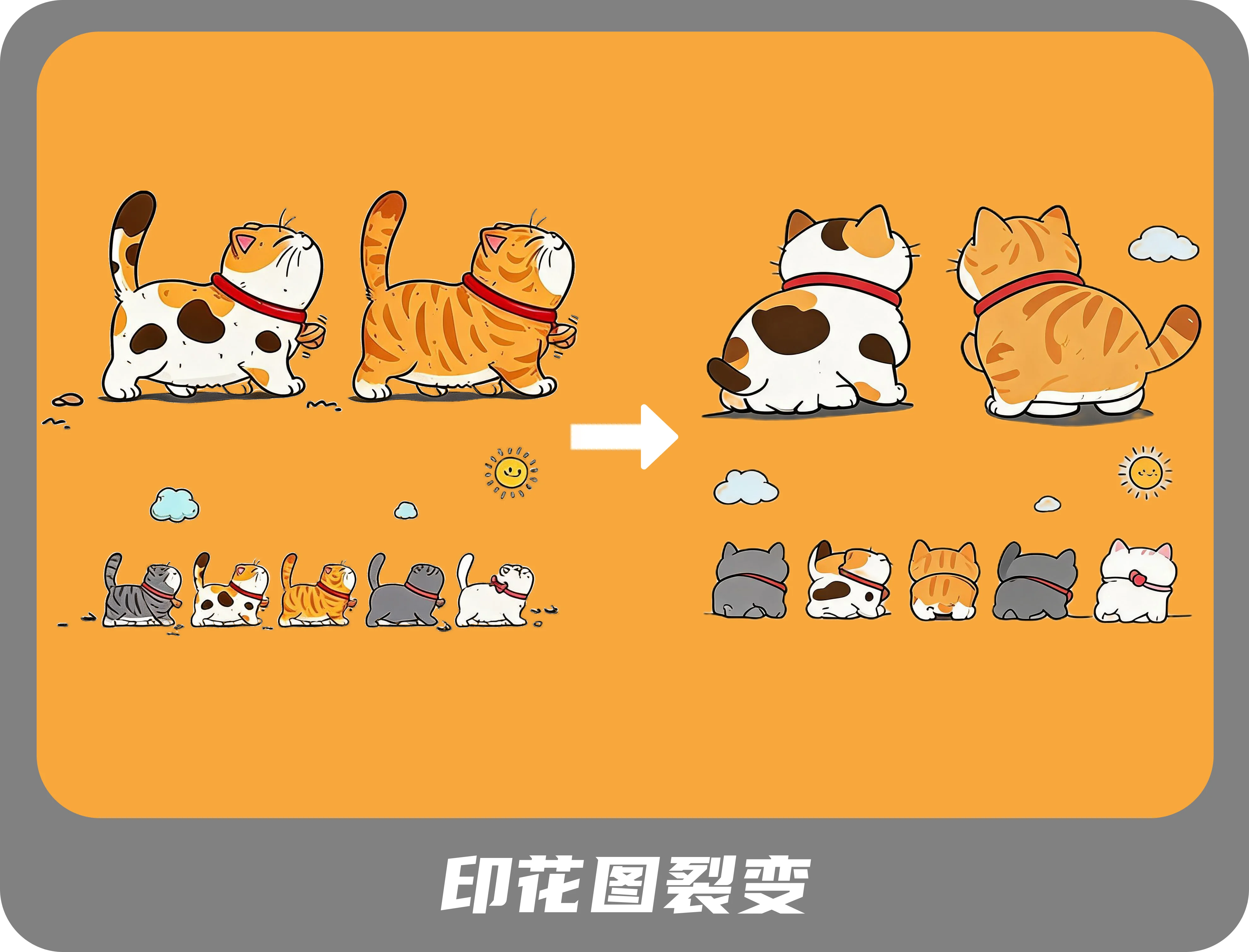 印花裂变示例:从现有印花生成多种图案